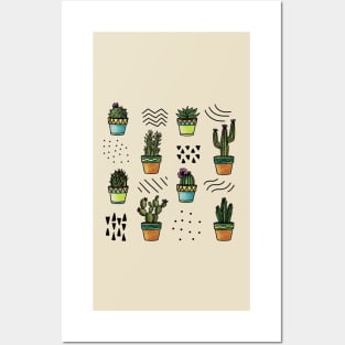 Cactus Pattern Posters and Art